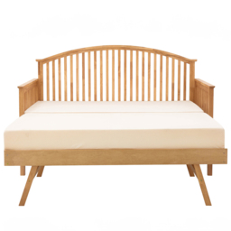 GFW Madrid Single Oak Day Bed and Trundle Set with 2 Bonnell Mattresses - thumbnail 2