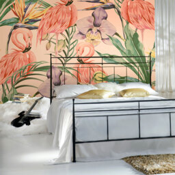 Origin Murals Paradise Flamingo Coral Wall Mural