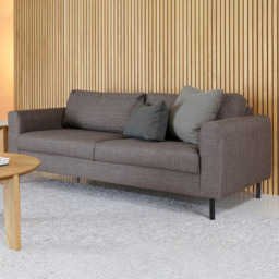 Florence Omaha Brown Basel Fabric 3 Seater Sofa