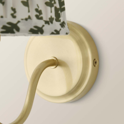 ValueLights Binky Green Floral Shade Gold Rechargeable Wall Light with Bulb 2 Pack - thumbnail 4