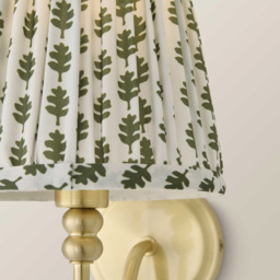 ValueLights Binky Green Floral Shade Gold Rechargeable Wall Light with Bulb 2 Pack - thumbnail 3