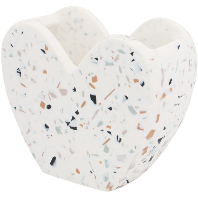 Heart Speckle Toothbrush Holder White - image 1
