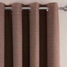 Divante Crofton Eyelet Curtain Chocolate 229 x 229cm - thumbnail 4