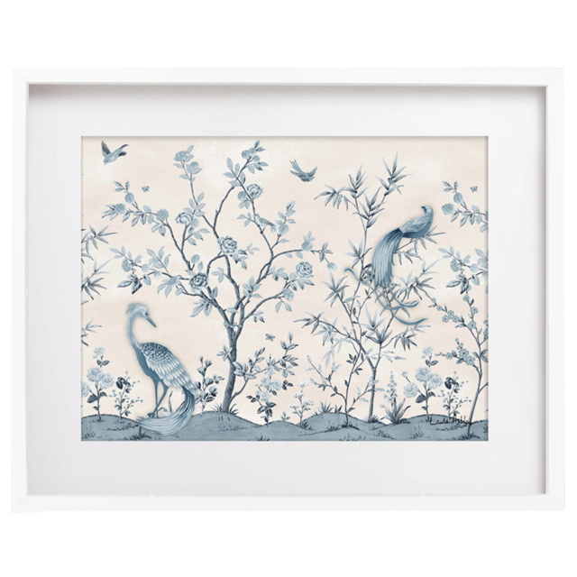 Laura Ashley Tregaron Garden White Frame Wall Art 70 x 100cm - image 1