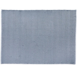 Hug Rug Denim Blue Woven Herringbone Rug 160 x 230cm - thumbnail 1