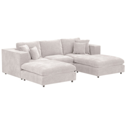 SOLACE+CO Asher Beige Boucle Footstool - thumbnail 4