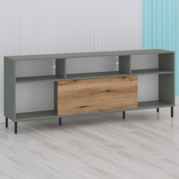 Furniture To Go Darwin Single Sliding Door Green TV Cabinet