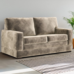 Jay-Be Urban 2 Seater Luxe Velvet Mink Sofa Bed with e-Pocket Mattress