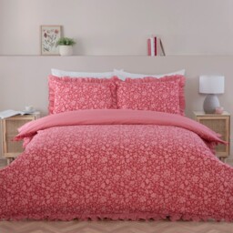 Divante Isla Pink Super King Size Floral Duvet Set - thumbnail 1