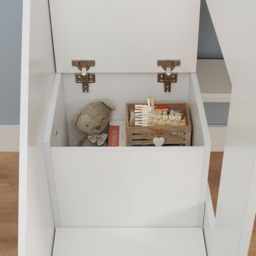 Flair Olivia White Single Mid Sleeper with Shelves and Storage - thumbnail 3