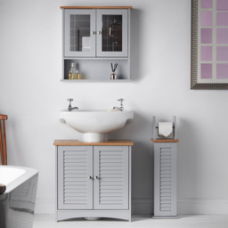 CARME Home Atlanta 3 Piece White Bathroom Furniture Set