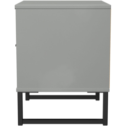 Crowndale Fluted 2 Drawer Dusk Grey Compact Bedside Cabinet Ready Assembled - thumbnail 3