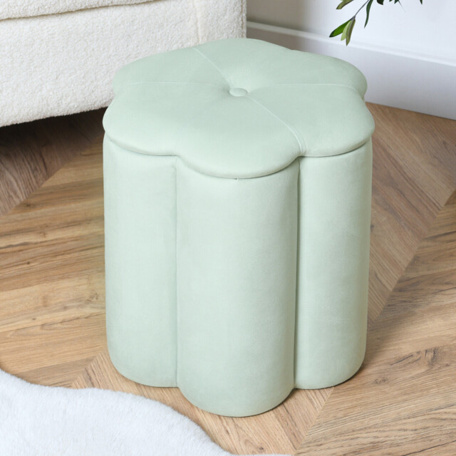 Flower Green Footstool - image 1