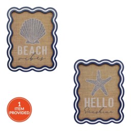 Wooden Hessian Beach Sign - thumbnail 1