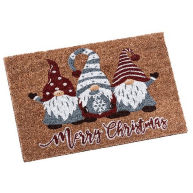 Samuel Alexander Gonks with Merry Christmas Message Coir Doormat 60 x 40cm - image 1