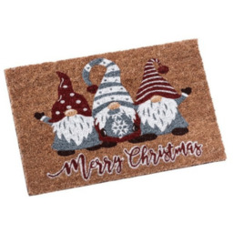 Samuel Alexander Gonks with Merry Christmas Message Coir Doormat 60 x 40cm