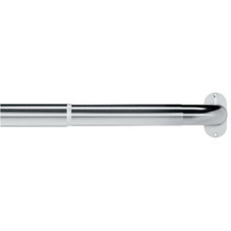 New Edge Blinds Satin Silver Room Darkening Extendable Curtain Pole 120-210cm - thumbnail 3