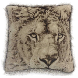 Intimates Lion Fur Trim Filled Cushion 43 x 43cm 2 Pack