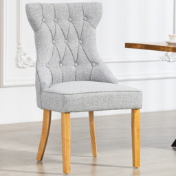 Artemis Home Tiana Light Grey Fabric Dining Chair Set of 2