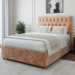 Bedmaster Double Mink Chenille Divan Base with Lona Headboard