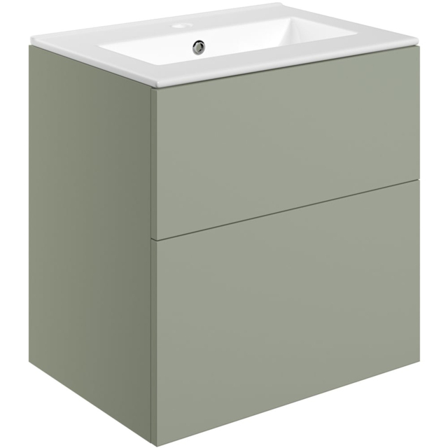 Bathstore Wharton 2 Door Green Wall Hung Basin Unit 610mm - image 1