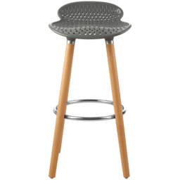 Premier Housewares Stockholm Grey and Brown Bar Stool - thumbnail 2