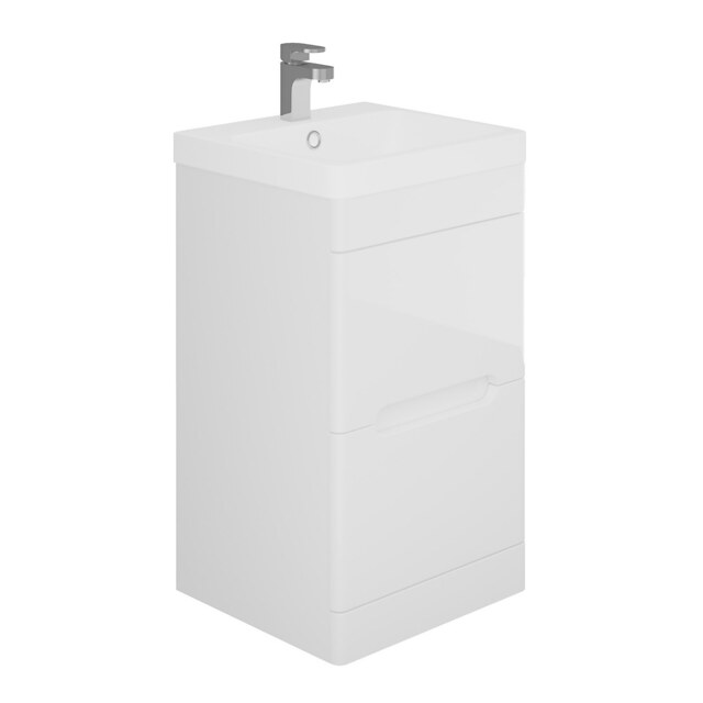 Bathstore Skye 500mm Floorstanding 2 Drawer Vanity Unit and Basin - White