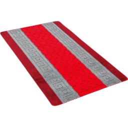 Smart Living Red and Grey Non-Slip Door Mat with Gel Backing 50 x 80cm