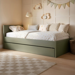 Flair Oli Olive Green Single 2 Drawer Storage Bed - thumbnail 1