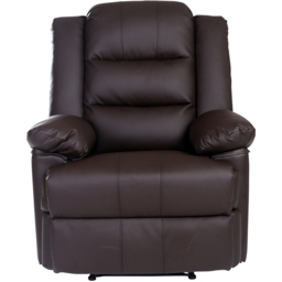 Furniture Online Loxley Bonded Leather Brown Manual Recliner Armchair - thumbnail 2