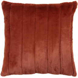 Paoletti Empress Rust Faux Fur Cushion
