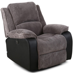 Furniture Online Postana Jumbo Cord Grey Electric Recliner Chair - thumbnail 2