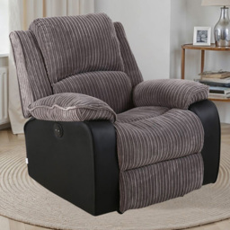 Furniture Online Postana Jumbo Cord Grey Electric Recliner Chair - thumbnail 1