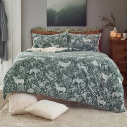 Deyongs Dark Sage Single Woodland Folk Duvet Set