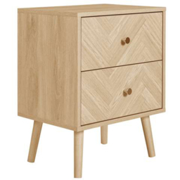 Birlea Herringford 2 Drawer Oak Bedside table - thumbnail 2