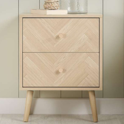 Birlea Herringford 2 Drawer Oak Bedside table