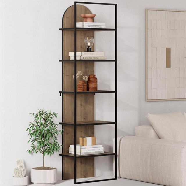 FWStyle Archy Dark Oak 5 Tier 2 Tone Bookcase - image 1
