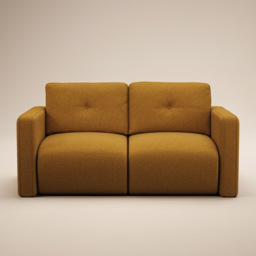 SOLACE+CO Wilfie Mustard 2 Seater Chenille Sofa - thumbnail 3