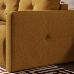 SOLACE+CO Wilfie Mustard 2 Seater Chenille Sofa - thumbnail 4