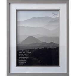 Evie Mounted Inlay Photo Frame Grey 16 x 12 inch - thumbnail 1