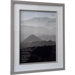 Evie Mounted Inlay Photo Frame Grey 16 x 12 inch - thumbnail 2