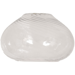 ValueLights Corinne Clear Glass Spiral Twill Bulbous Pendant Shade