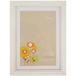 The Port. Co Gallery White Ridged Photo Frame 7 x 5 inch