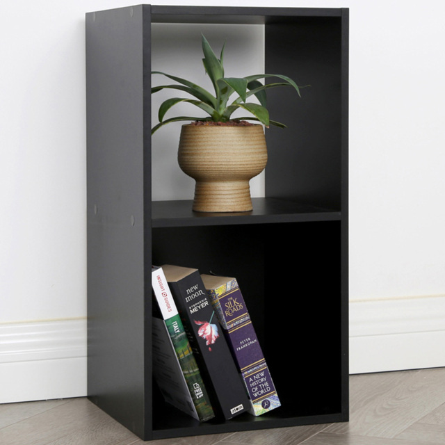 Jane 2 Shelf Black Cube Storage Unit - image 1