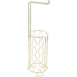 Wire Toilet Roll Holder Gold