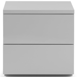 Julian Bowen Monaco 2 Drawer Grey Gloss Bedside Cabinet - thumbnail 2
