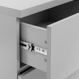 Julian Bowen Monaco 2 Drawer Grey Gloss Bedside Cabinet - thumbnail 4