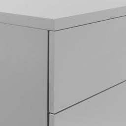 Julian Bowen Monaco 2 Drawer Grey Gloss Bedside Cabinet - thumbnail 3