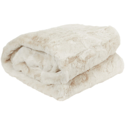 Rabbit Faux Fur Throw - Champagne / Extra Large - thumbnail 3