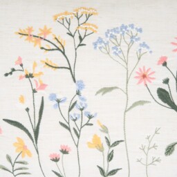 Posie Embroidered Cushion White - thumbnail 2